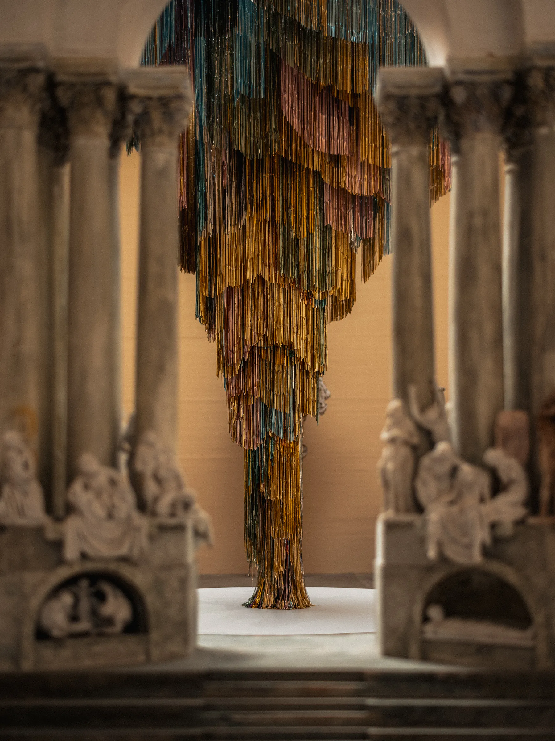 Rainbow Tornado installation at Tegners Museum