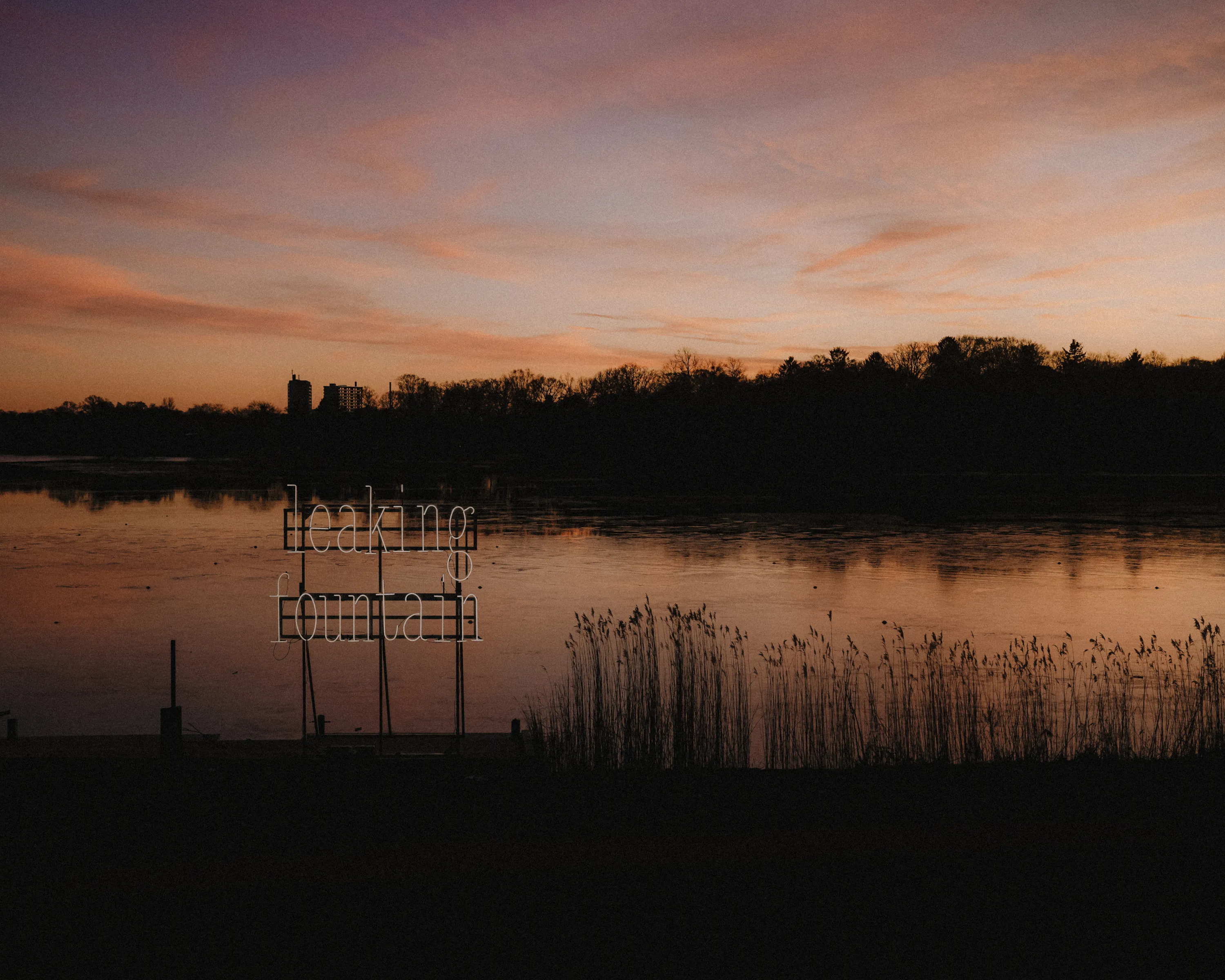 Sophienholm sculptures at dusk
